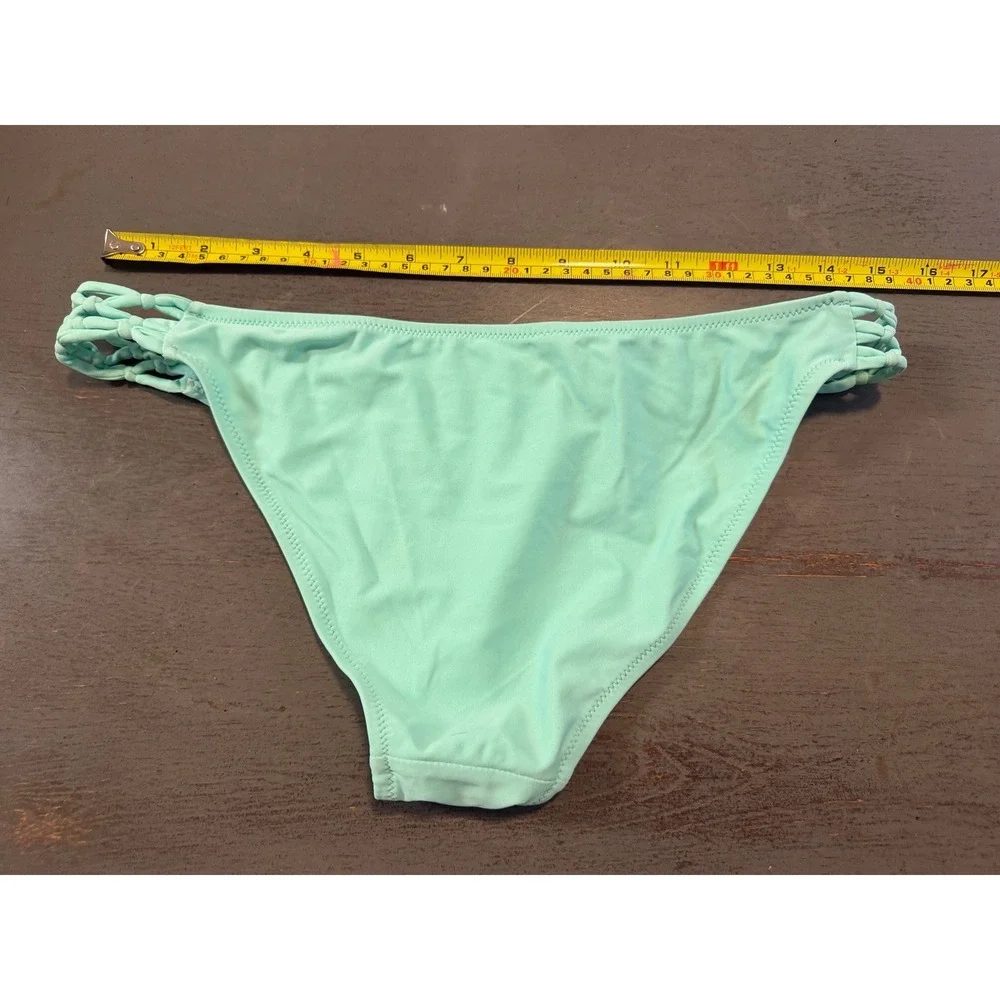 Rue Bleu by Rue21 Aqua Mint Green Macrame Braided Strappy Bikini Bottoms Large